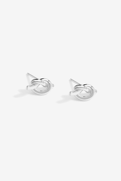 Simply Silver Sterling Silver 925 Polished Knotted Stud Earrings