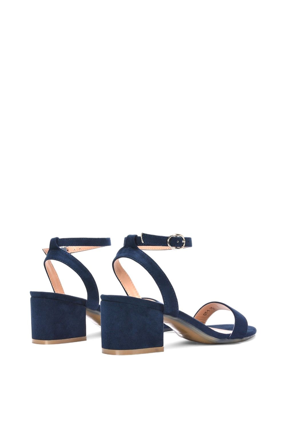 XY London 'Gemma' Low Block Heel Open Toe Strappy Sandal Shoes image 3