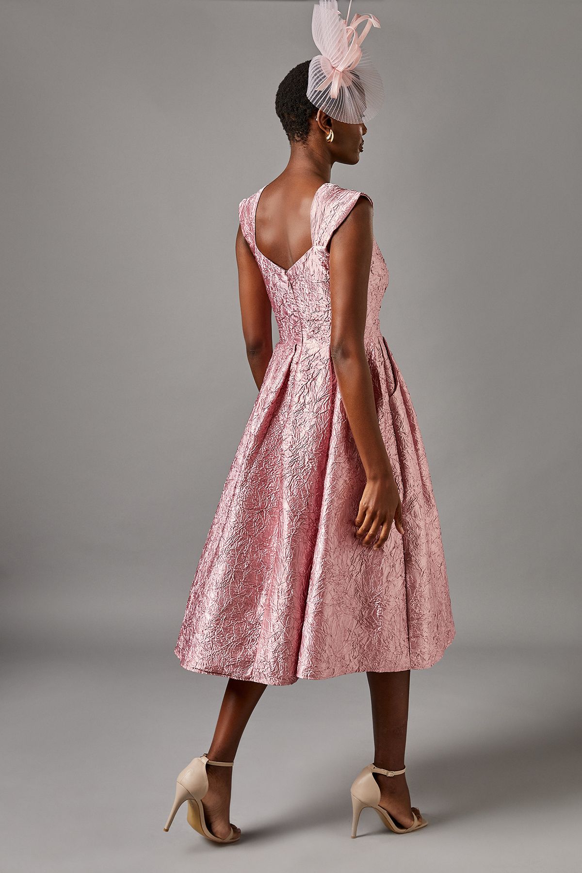 Coast Sweetheart Jacquard Midi Dress Blush image 3