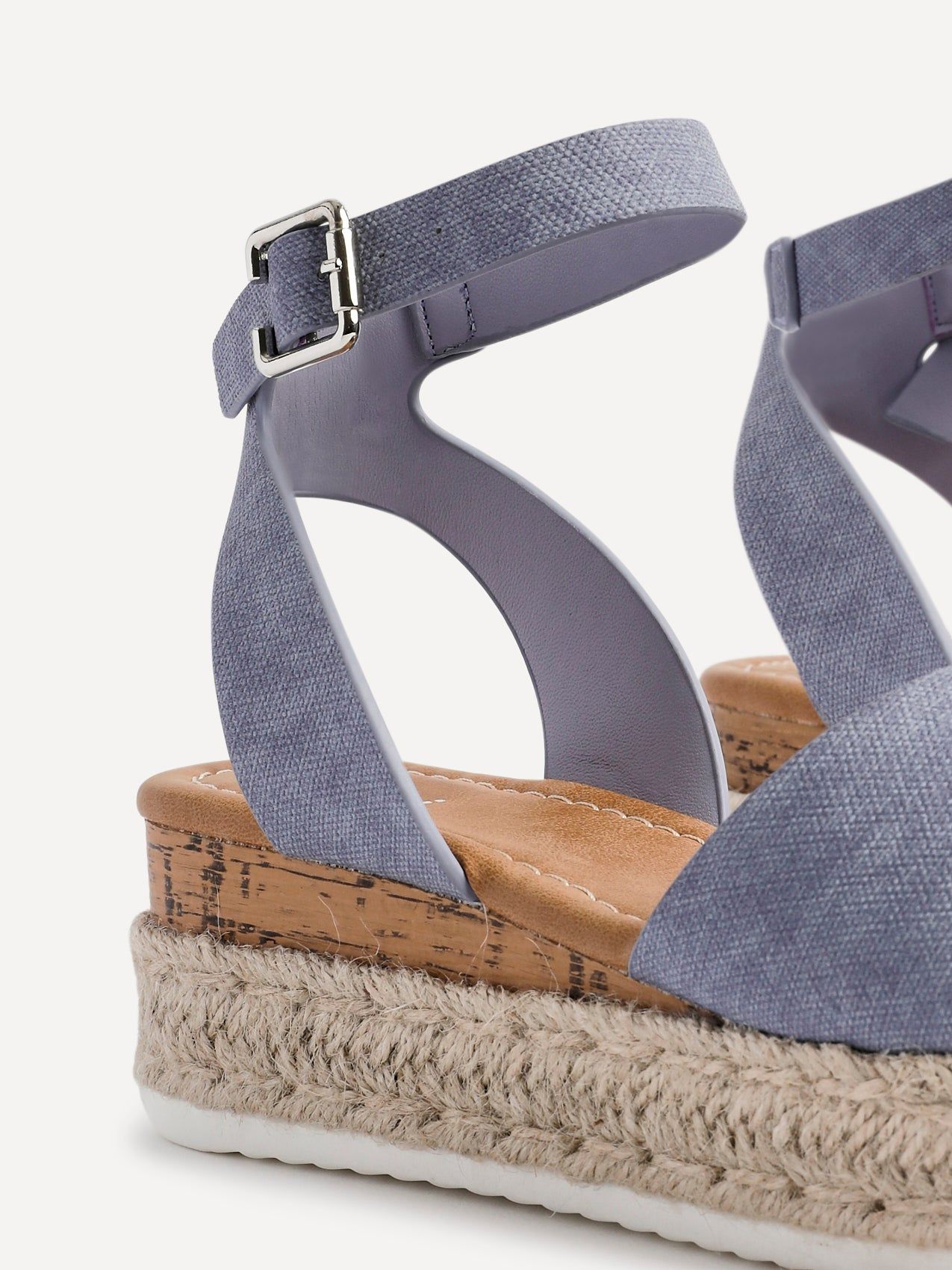Linzi Paradise Blue Nubuck Espadrille Flatform Sandals image 5