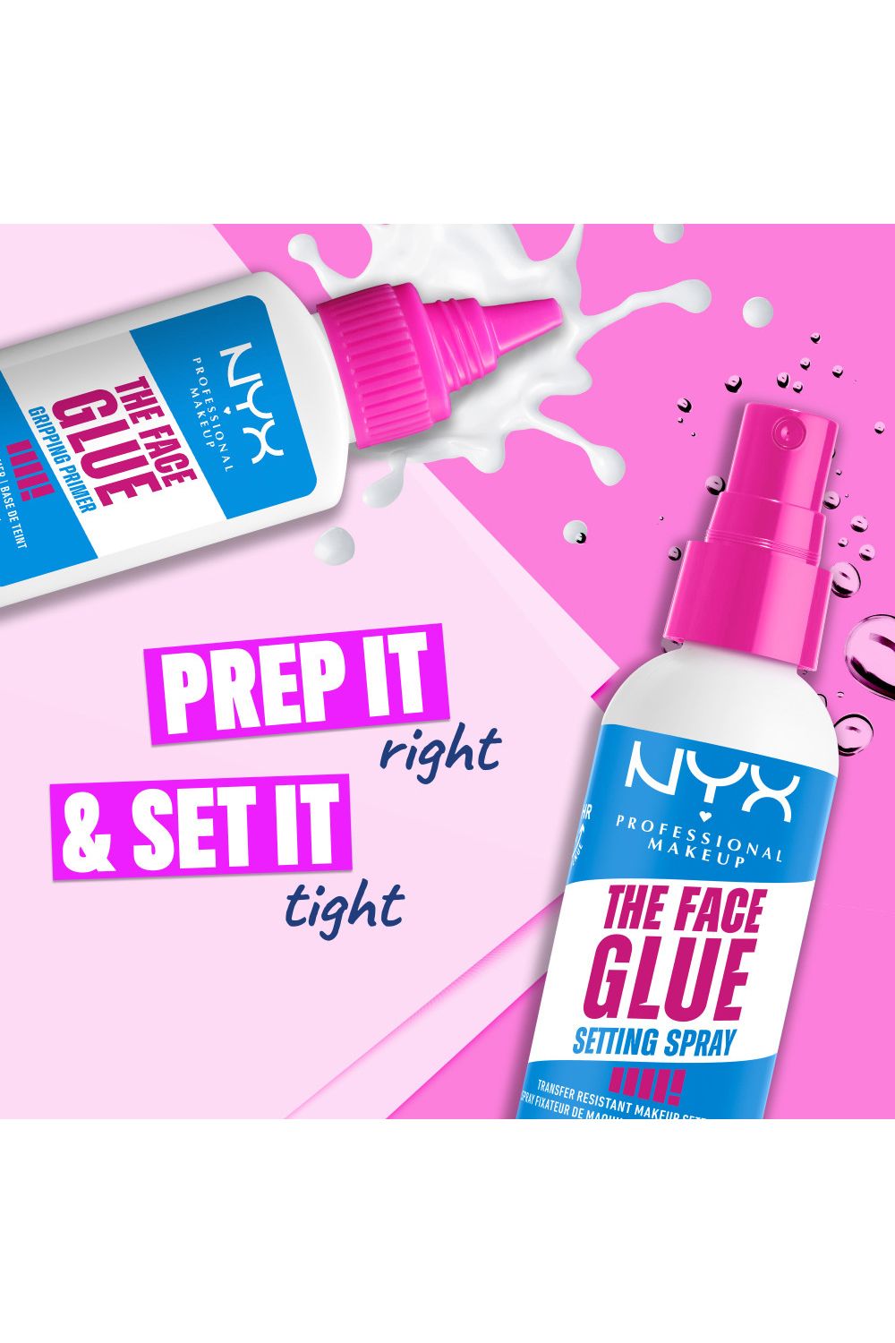 NYX Professional Makeup The Face Glue Setting Spray 60ml Multi image 3