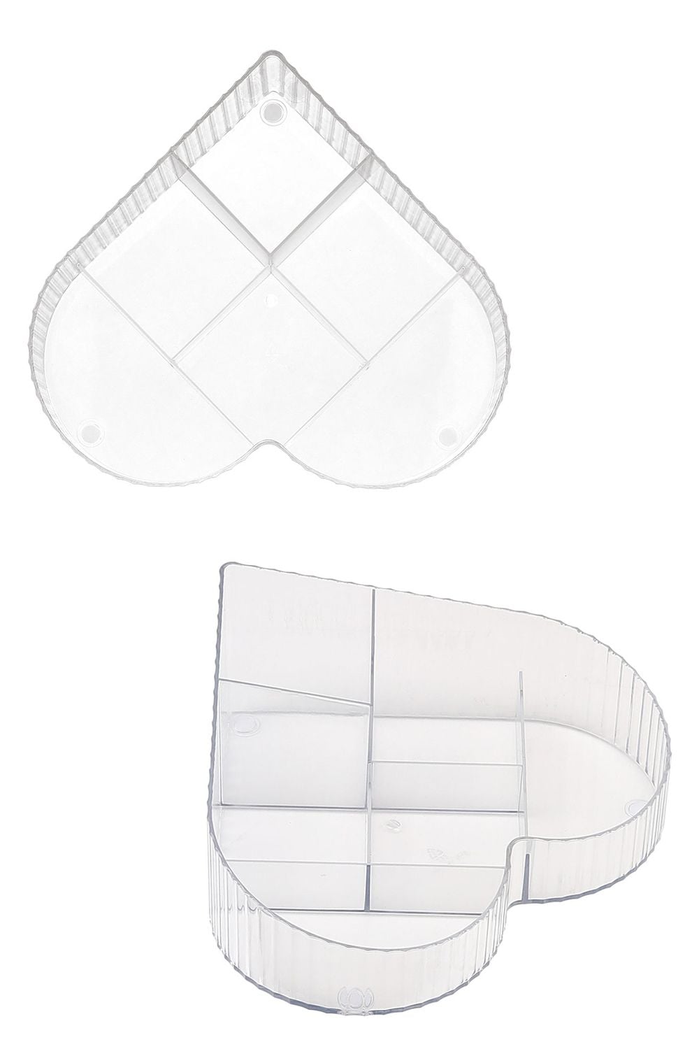 Living and Home Makeup Organizer Storage Box Desktop, Heart-Shaped Makeup Organizer For Home Office Dormitory image 5