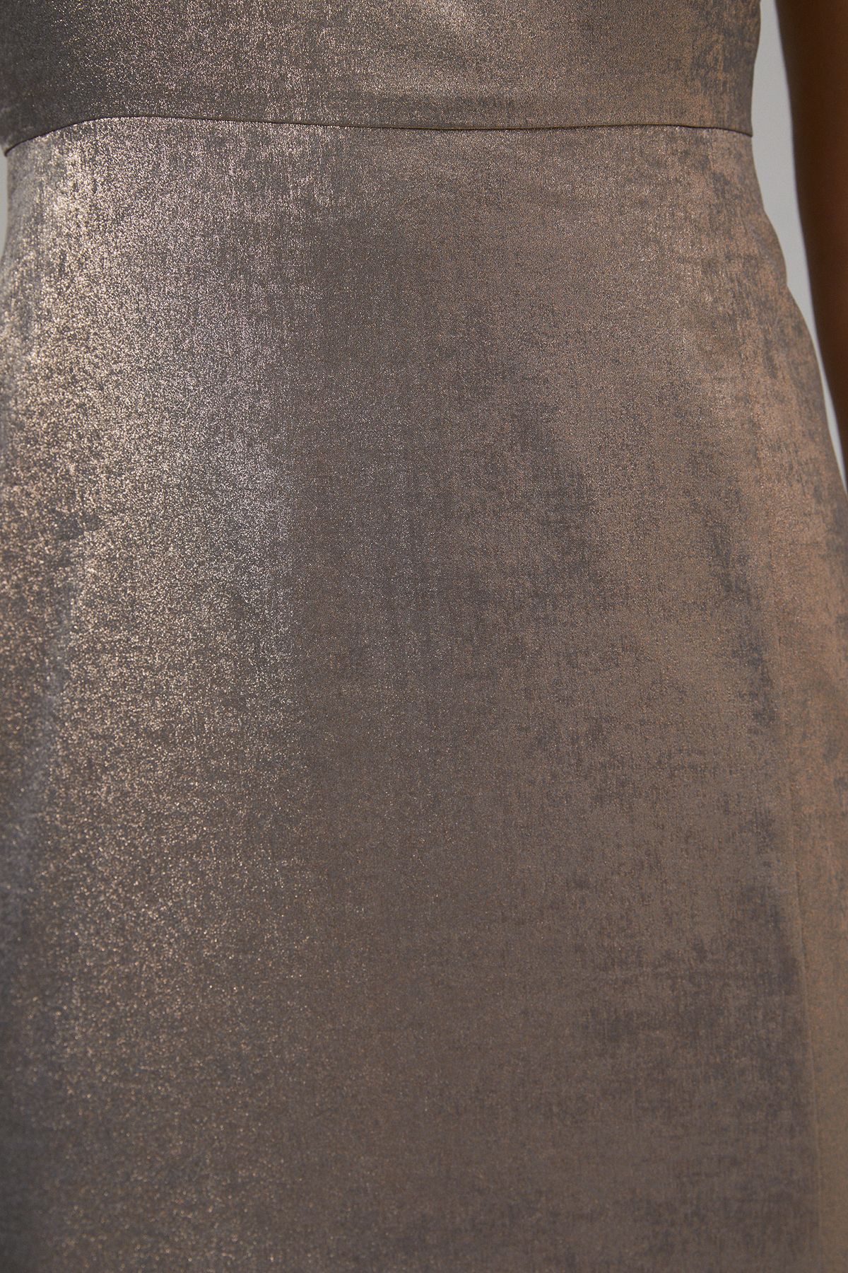 Oasis Shimmer Chiffon Tie Shoulder Bridesmaid Dress Oyster image 5