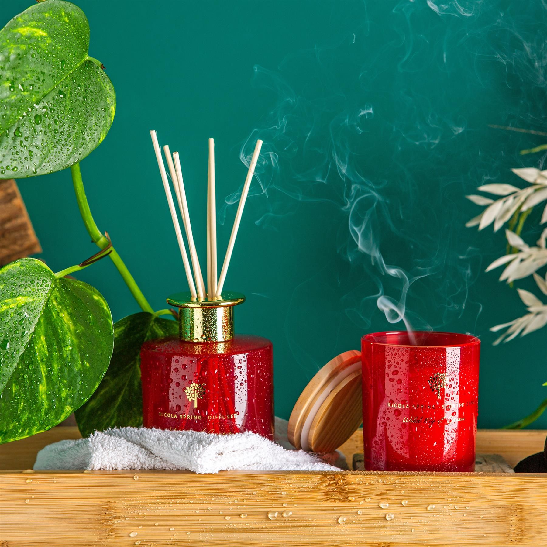 Nicola Spring 130g Wild Fig & Cassis Soy Wax Candle - Autumn Spiced Scented Jar Gift image 8