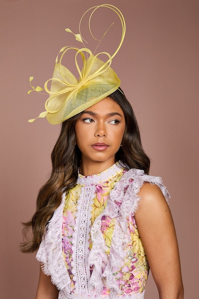 Coast Loop And Quill Fascinator Lemon