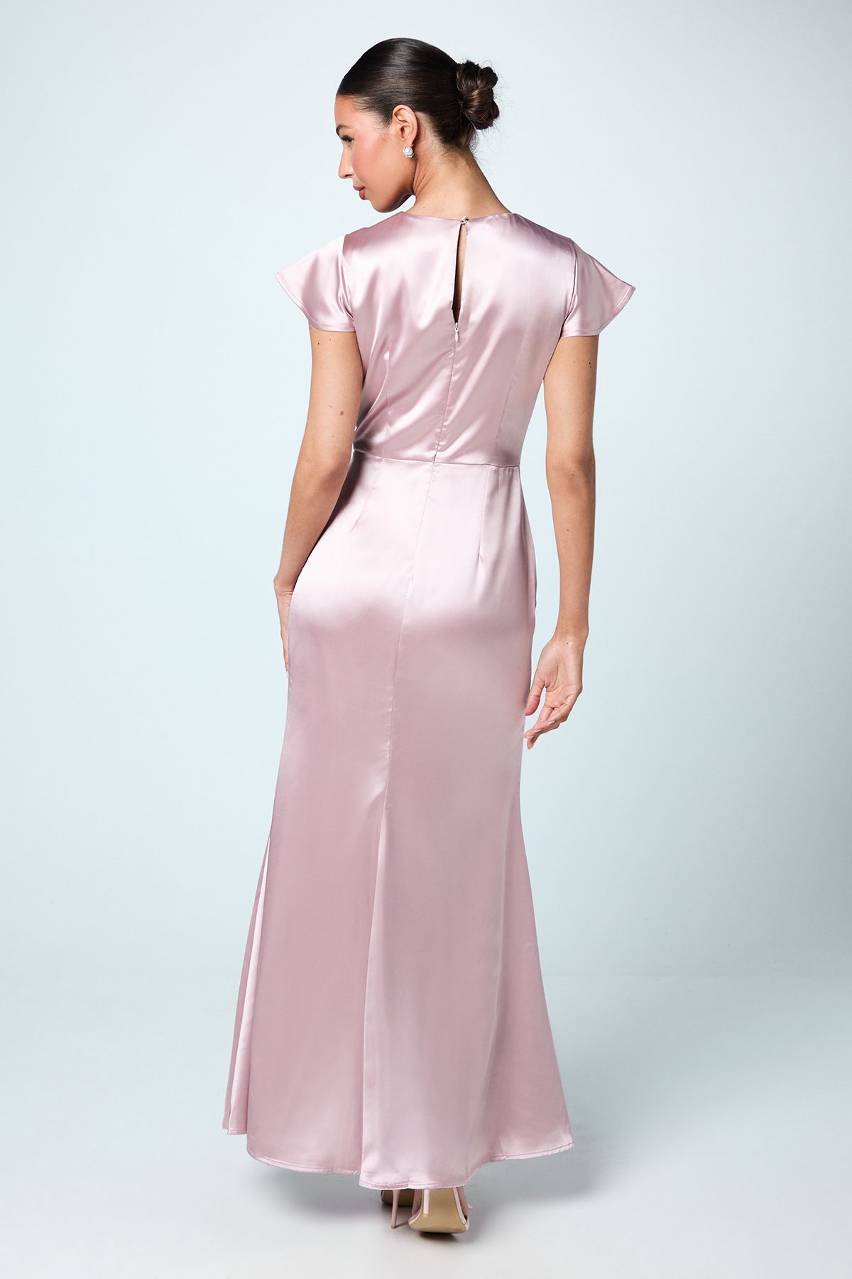 Coast Keyhole Detail Satin Bridesmaid Dress Blush image 3