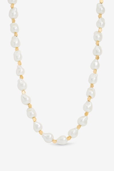 Jon Richard Gold Plated Pearl T Bar Necklace