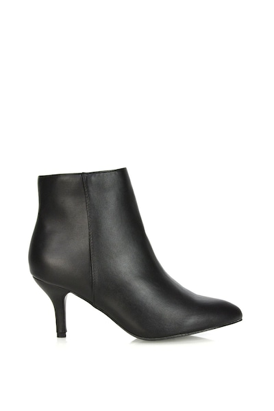 XY London 'Anastsia' Low Mid Kitten High Heel Stiletto Zip-Up Ankle Boots
