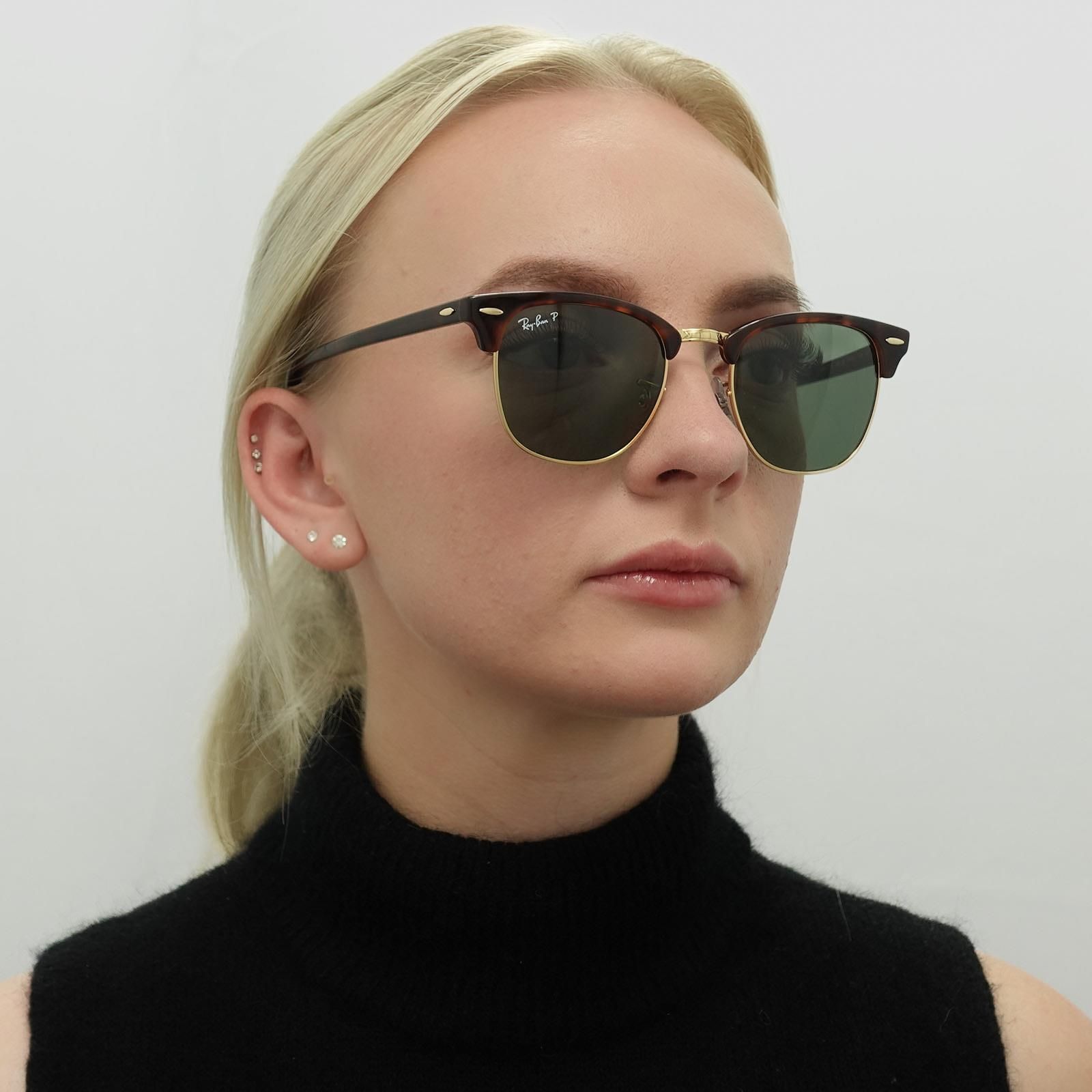 Ray-Ban Round Red Havana Green Polarized Sunglasses image 6