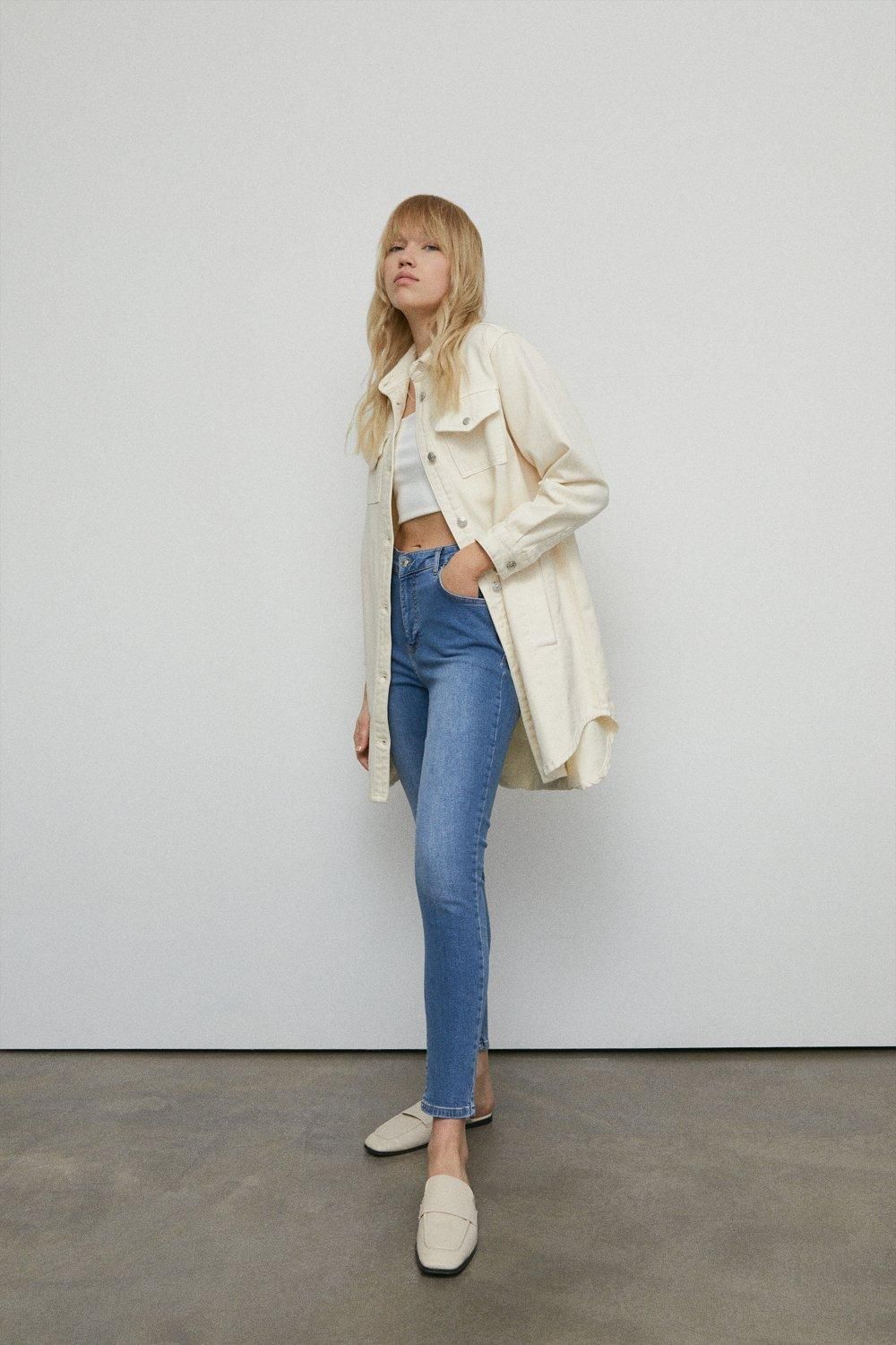 Warehouse 98s Denim Sculpting Skinny Jean Pale Wash