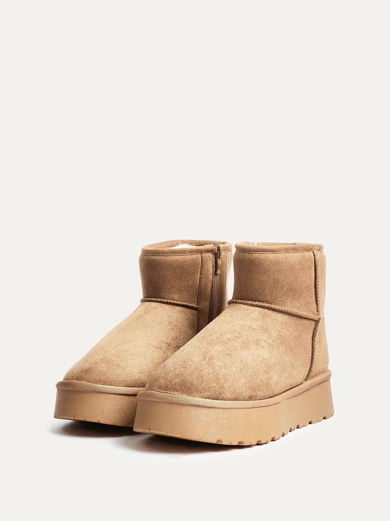 Linzi Cammie Chestnut Faux Suede Platform Ankle Boot image 4