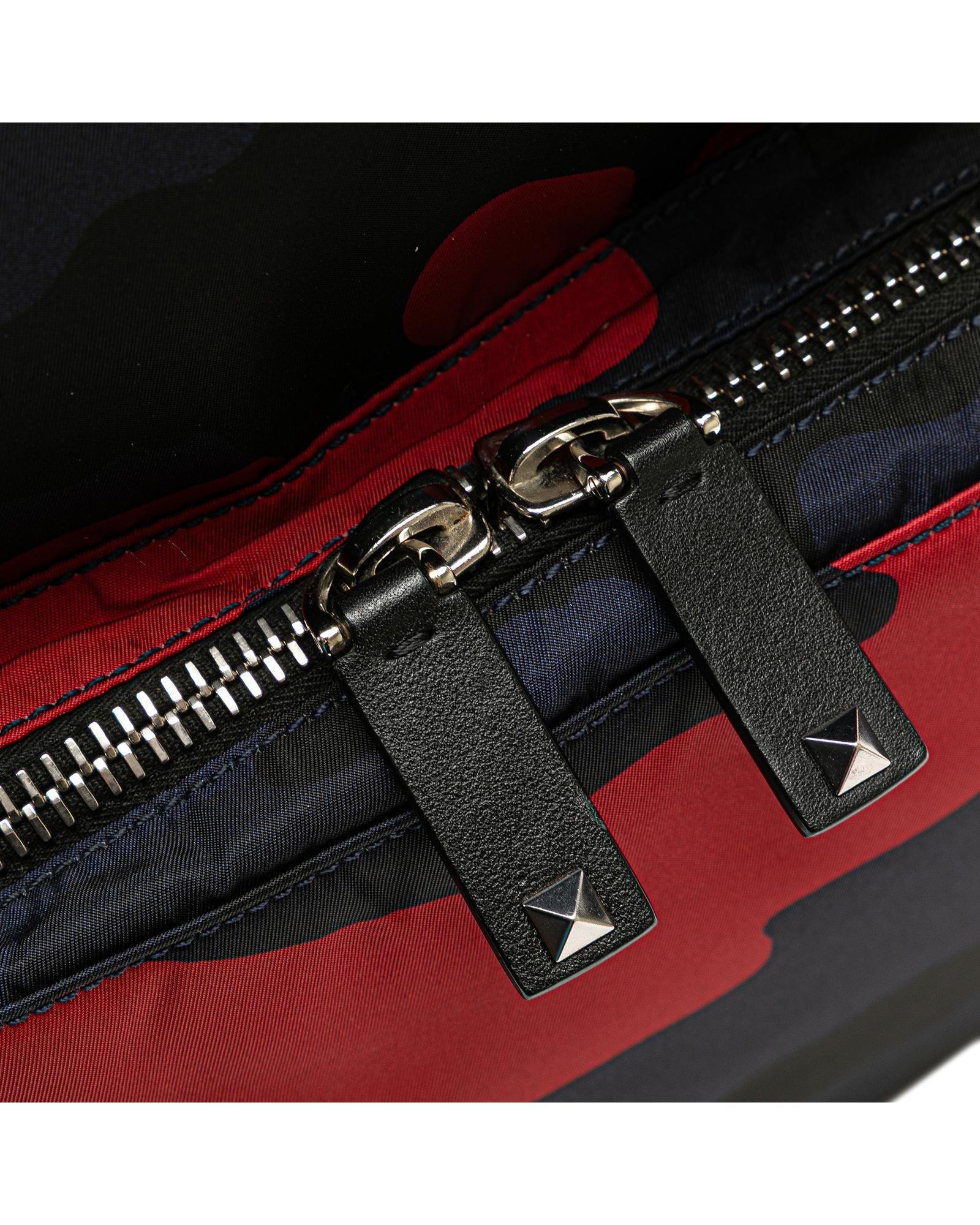 Valentino Preloved Camouflage Backpack Wo - Blue image 11