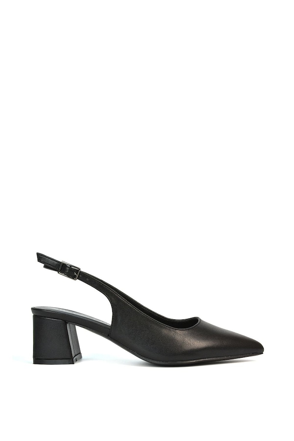 XY London 'Becky' Pointed Toe Slingback Court Shoe Heels