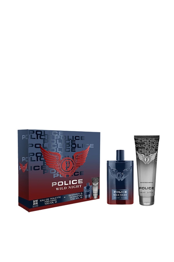 Police Wild Night Man Eau De Toilette 100ml Shower Gel & Shampoo 100ml Gift Set Misc
