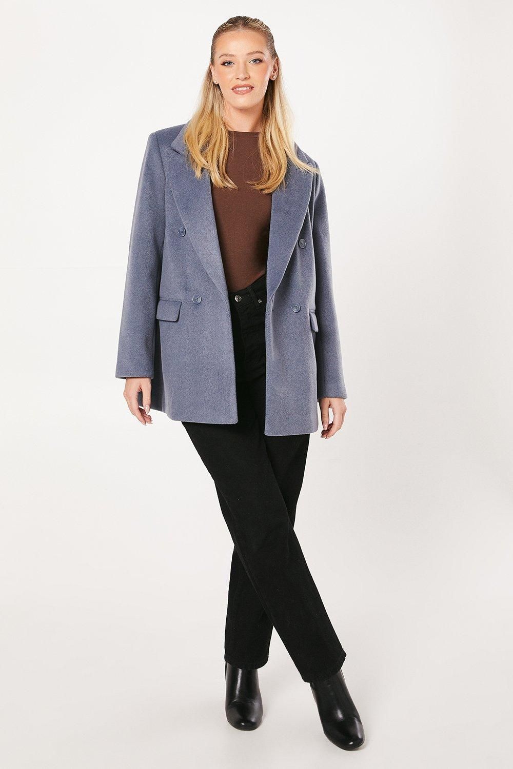Dorothy Perkins Smart Pocket Detail Blazer Coat Blue image 4