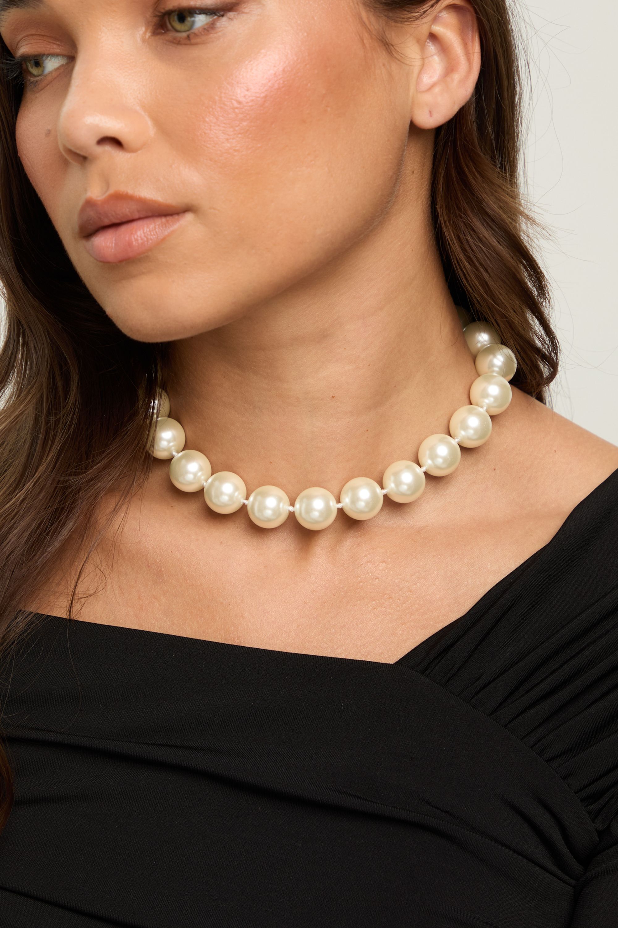 Jon Richard Gold Plated Cream Pearl Statement Necklace image 2