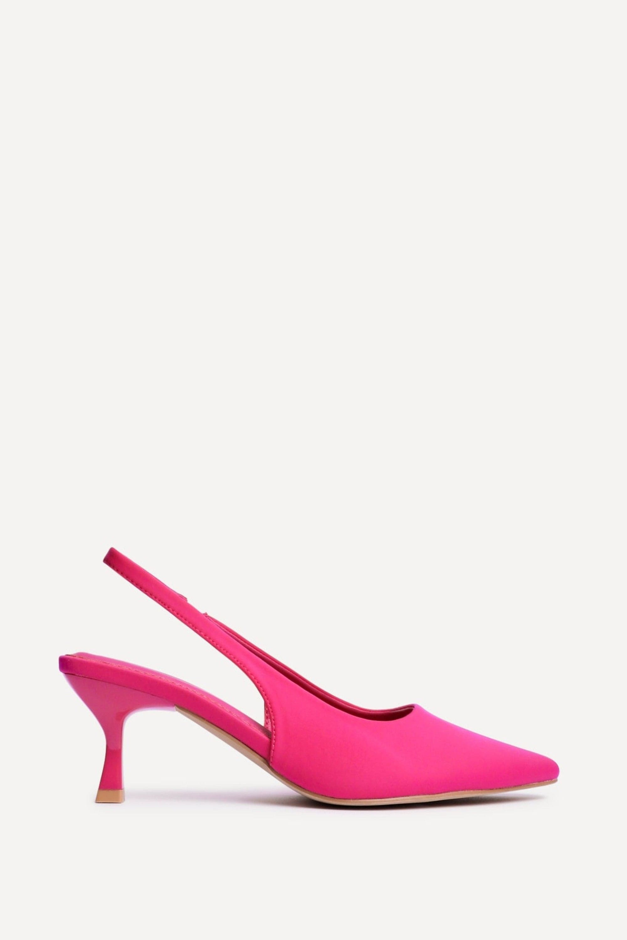 Linzi Tavia Fuchsia Scuba Slingback Court Heels image 1