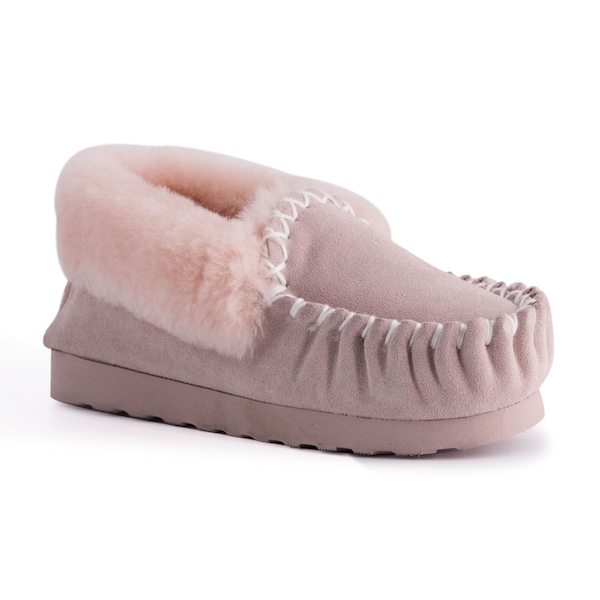 Aus Wooli Australia Hand Stitched  Sheepskin Moccasin
