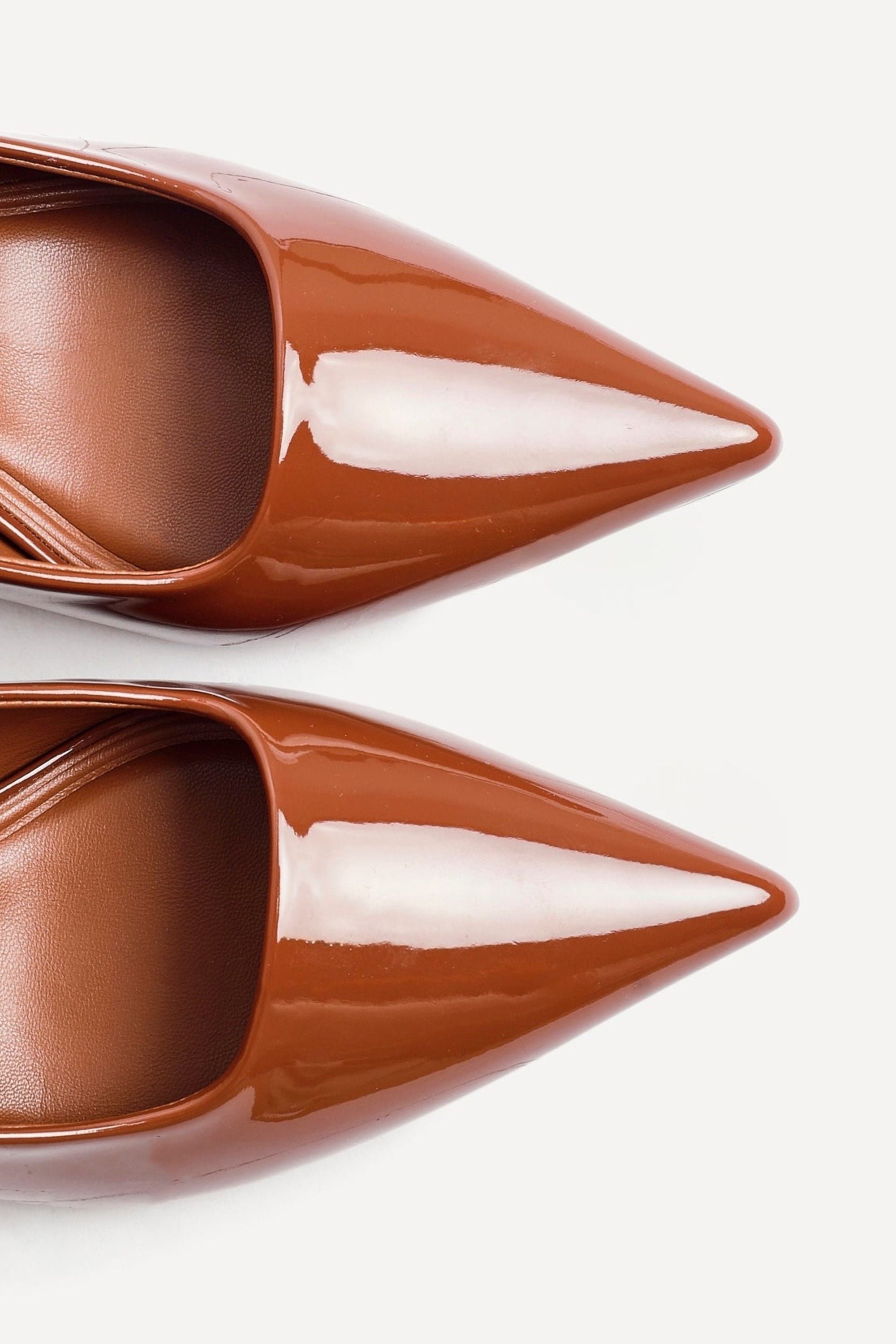 Linzi Kat Caramel Patent Classic Court Heels image 5