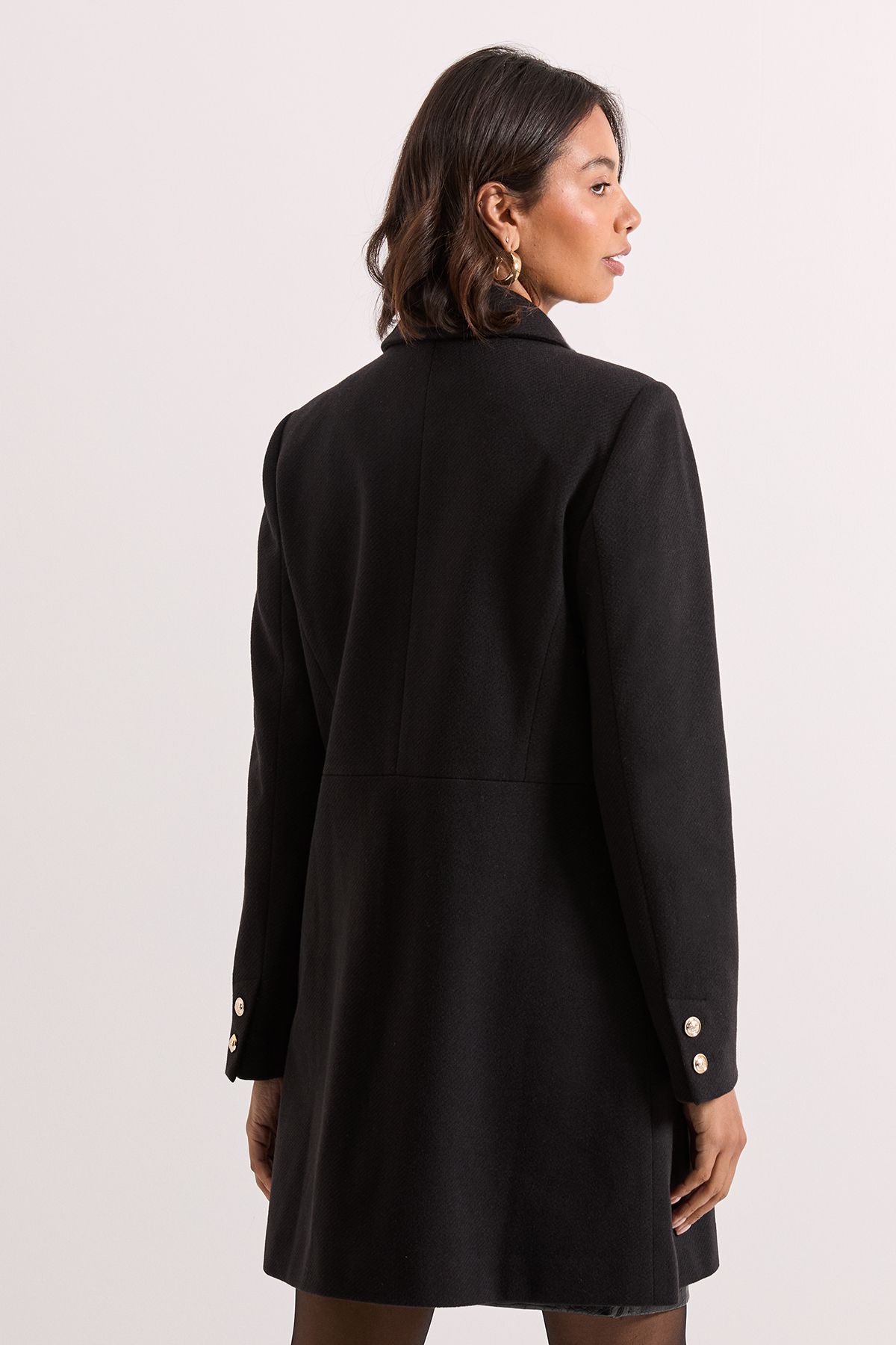 Dorothy Perkins Dolly Coat Black image 3