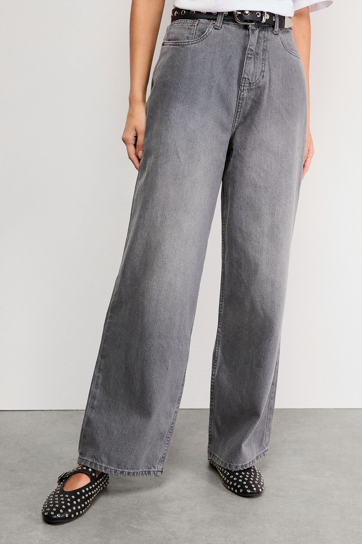 Warehouse Washed Low Rise Denim Boyfriend Jean Slate Blue image 2