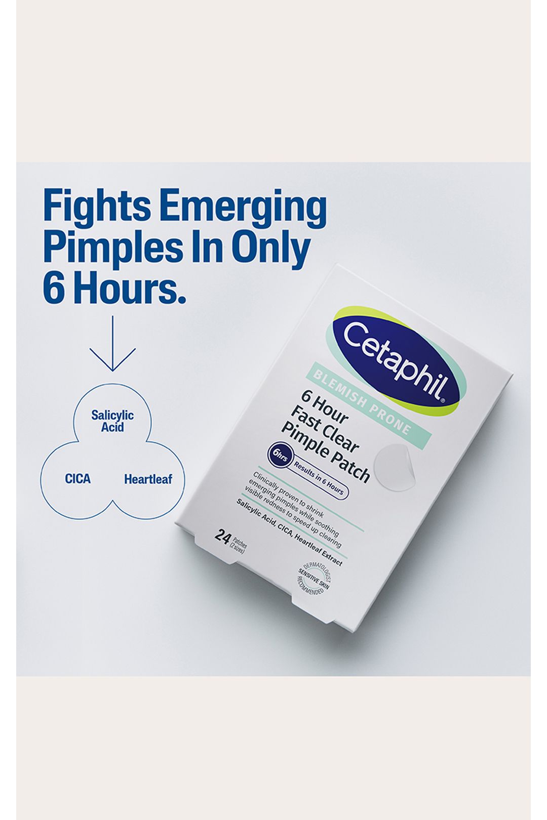 Cetaphil Gentle Clear Pimple Patches, 24 Fast Clear Spot Patches Multi image 3