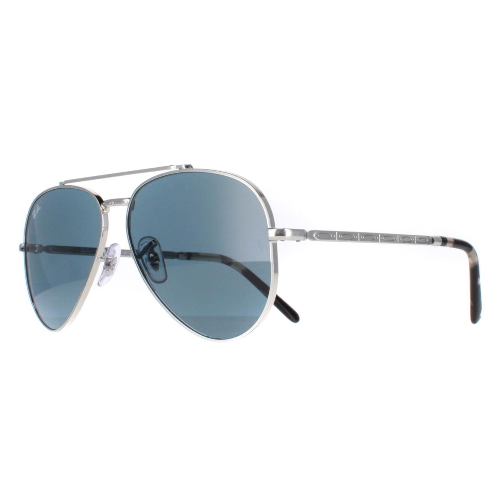 Ray-Ban Aviator Polished Silver Blue RB3625 New Aviator image 2