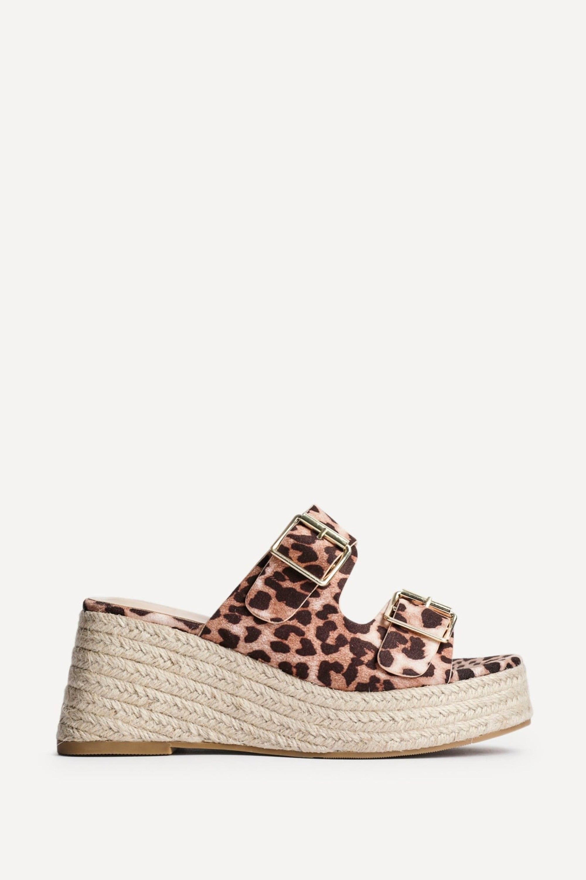 Linzi Impact Leopard Print Double Buckle Espadrille Wedge Mule image 1
