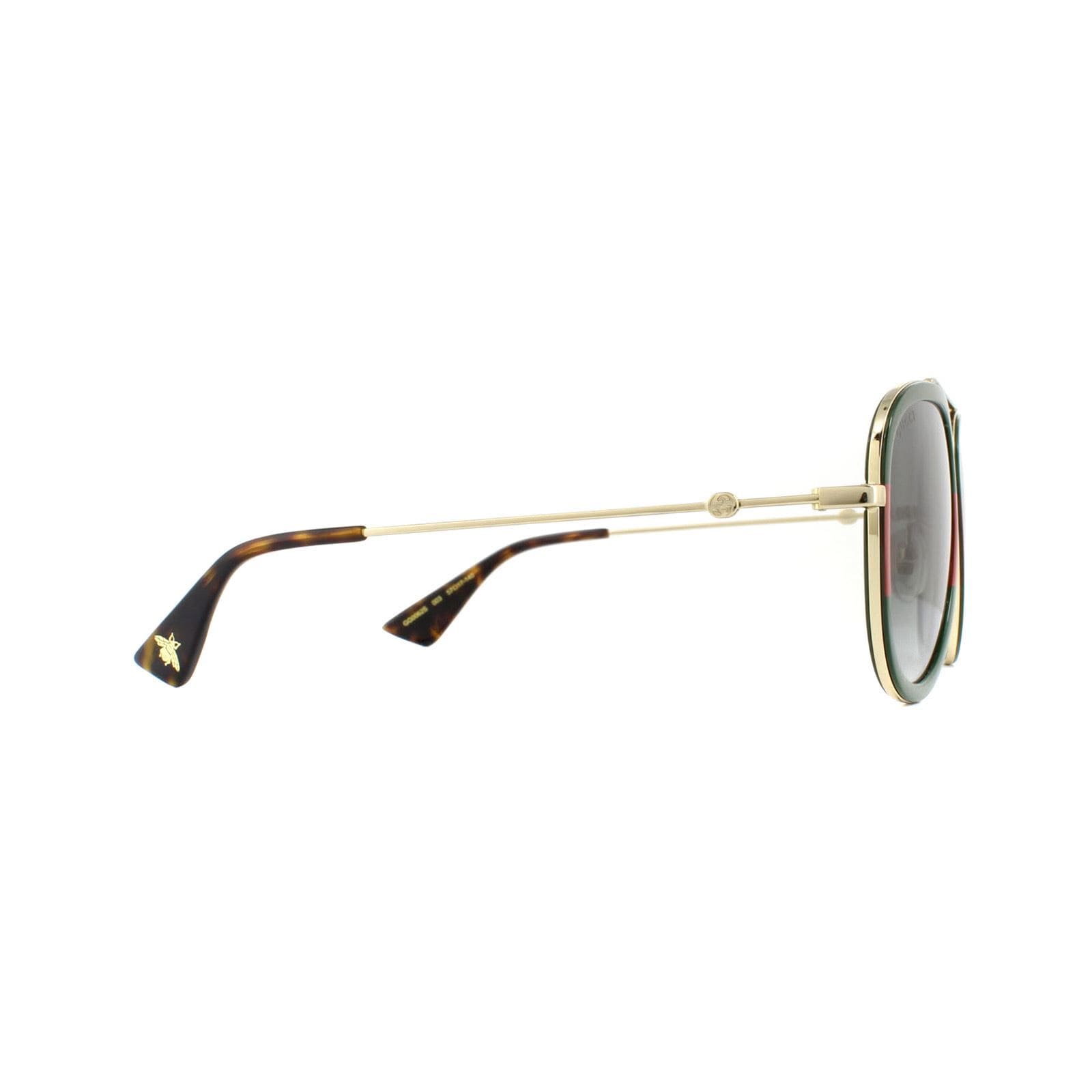 Gucci Aviator Gold Green Red Green Gradient Sunglasses image 4