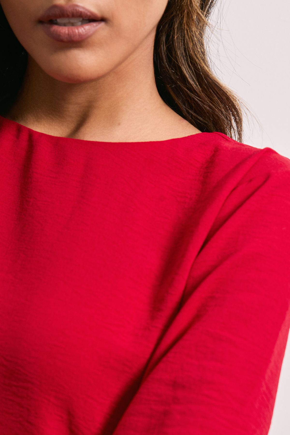 Dorothy Perkins 3/4 Roll Sleeve Blouse Berry image 5