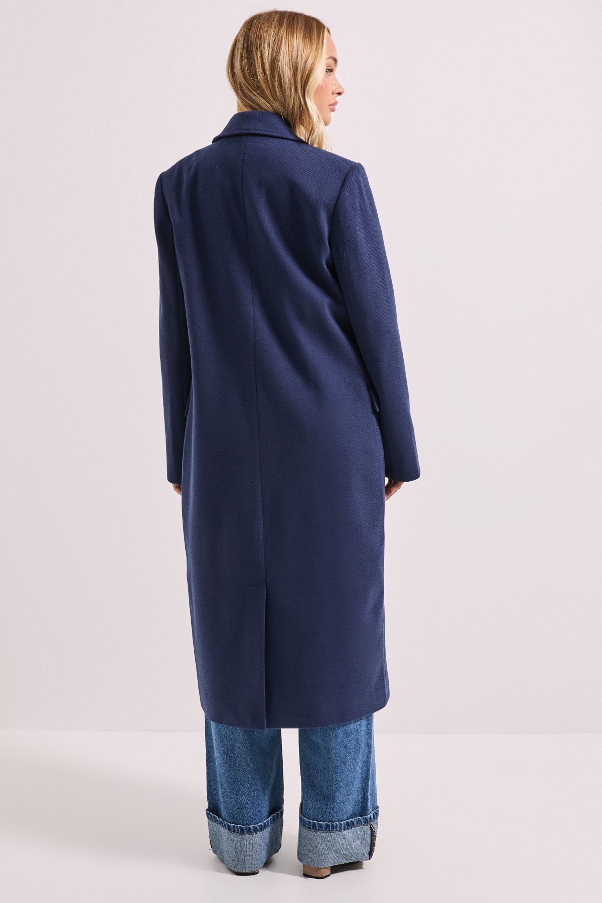 Dorothy Perkins Single Breasted Coat Navy image 3