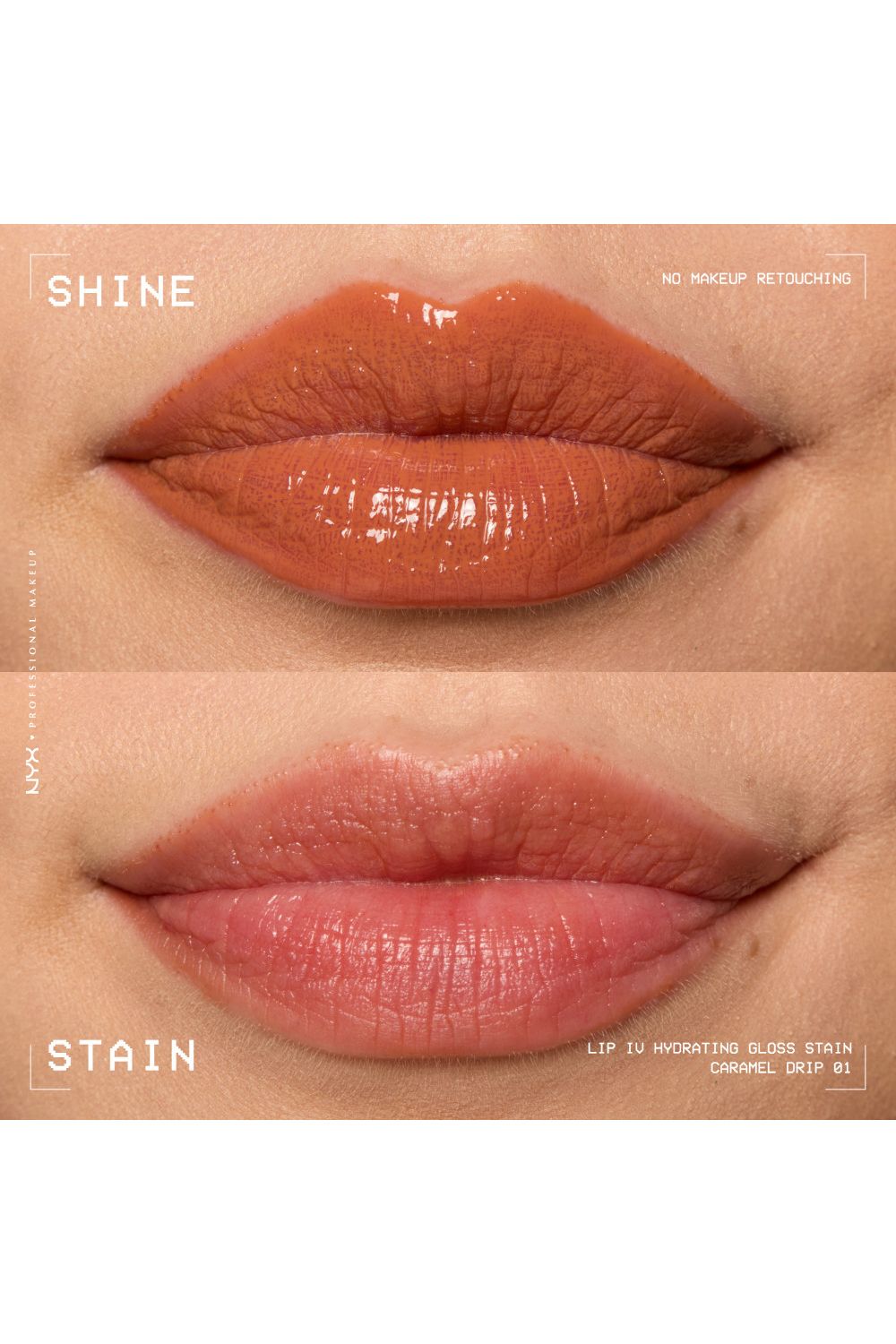 NYX Professional Makeup Lip IV Hydrating Gloss Stain, Lip Gloss 5ml Caramel Drip image 6