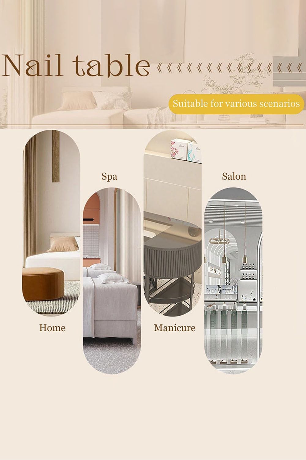 Living and Home Manicure Fashion Table Nail Desk for Spa Beauty Salon with Electric Dust Collector & Drawers For Spa Beauty Salon & Home image 5