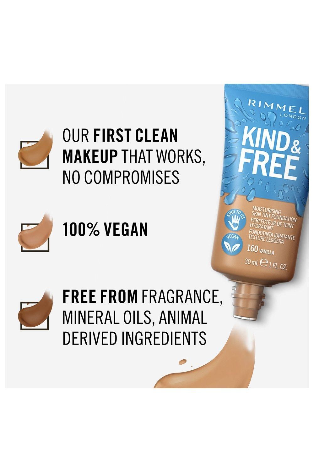 Rimmel London Kind & Free Moisturizing Skin Tint Foundation 160 Vanilla image 5