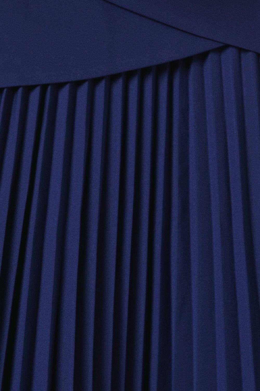 Coast Overlay Pleated Skirt Midi Wedding Guest Dress Navy image 5