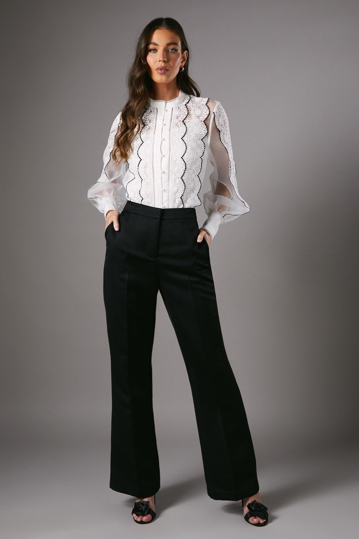 Coast Lace Organza Blouse Ivory image 2