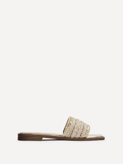 Linzi Fernanda Gold Slip On Sandals