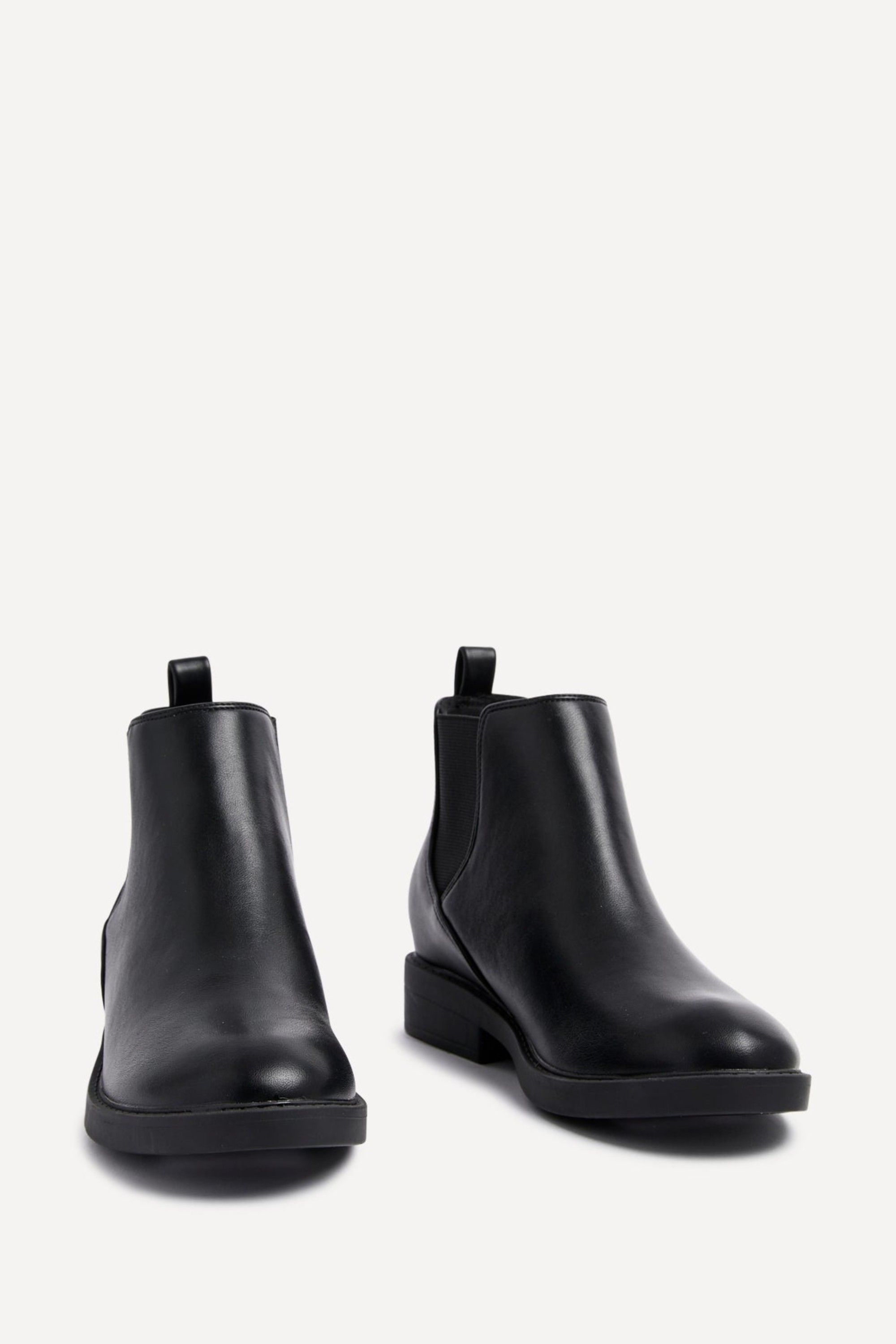 Linzi Karina Black Faux Leather Classic Chelsea Boot image 3
