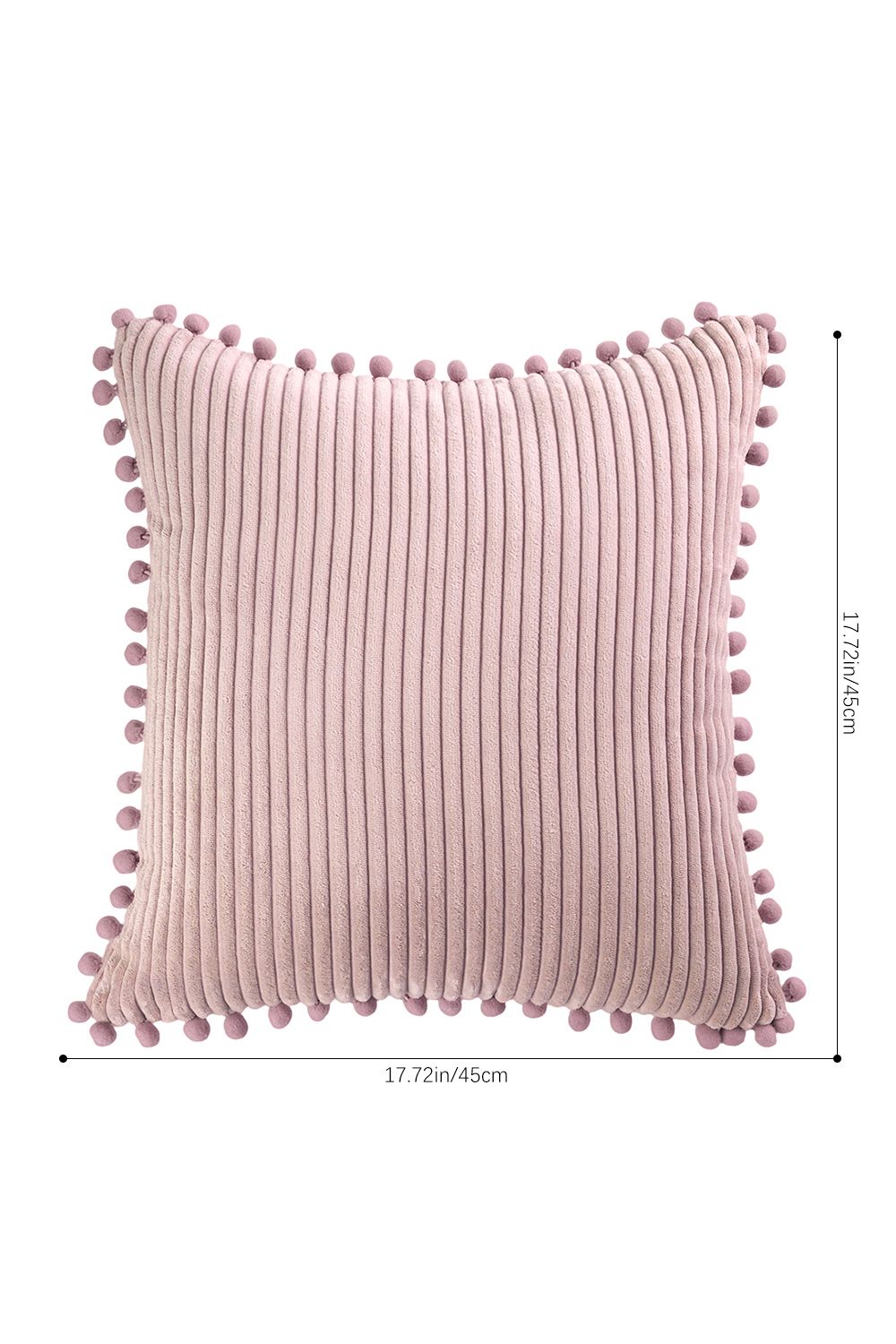 Living and Home Polyester Cushion Cover with Pom-Pom Trim image 11