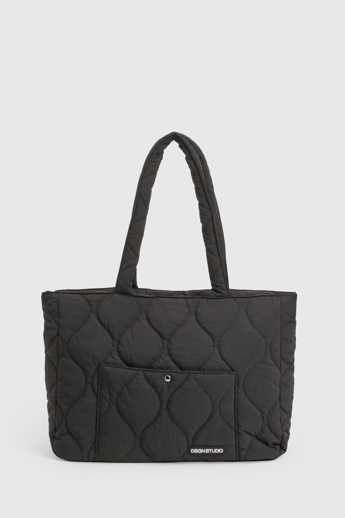 DSGN Studio DSGN Studio Quilted Large Tote Bag Black image 2