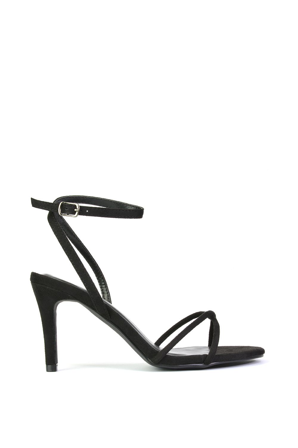 XY London 'Ridge' Strappy Round Toe Mid High Heel Stiletto Sandals image 1