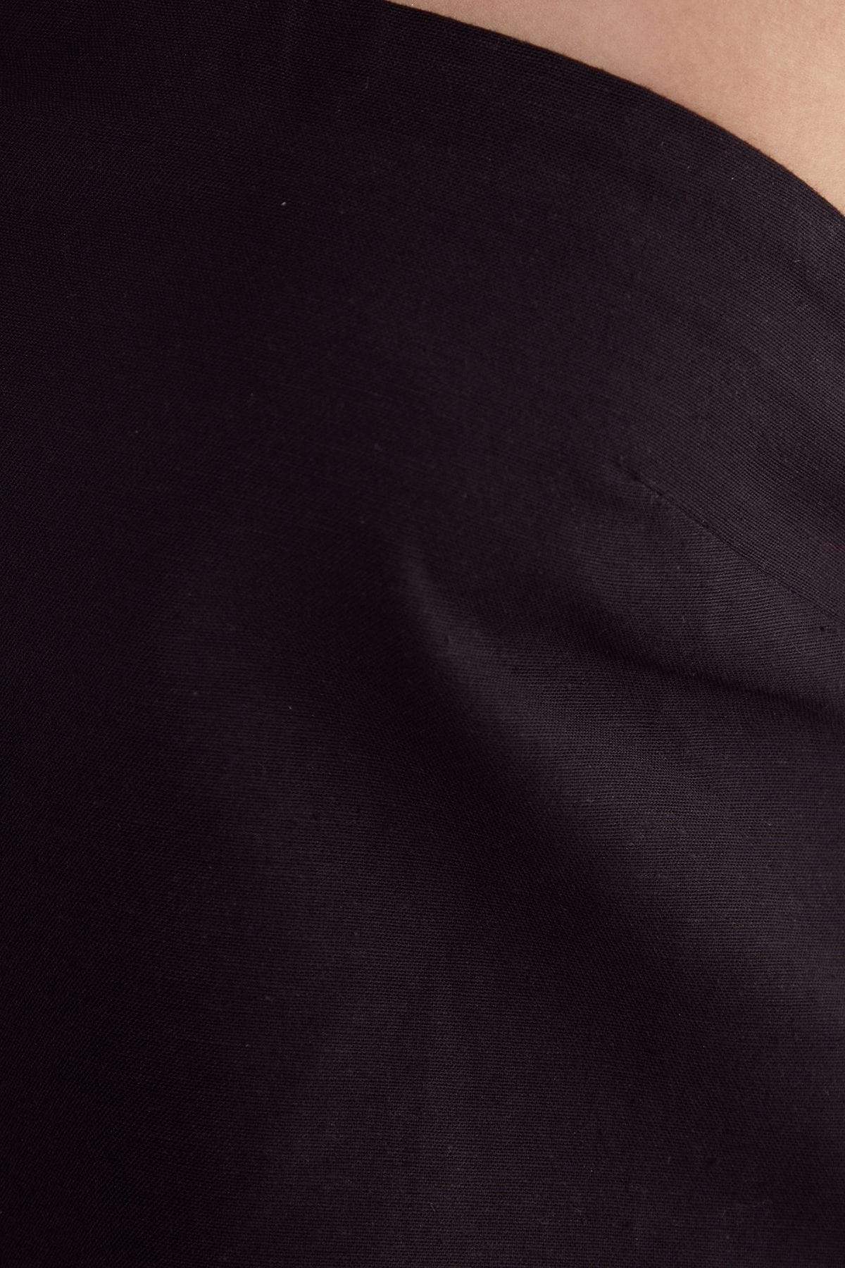 NastyGal Linen Mix Bandeau Top Black image 5