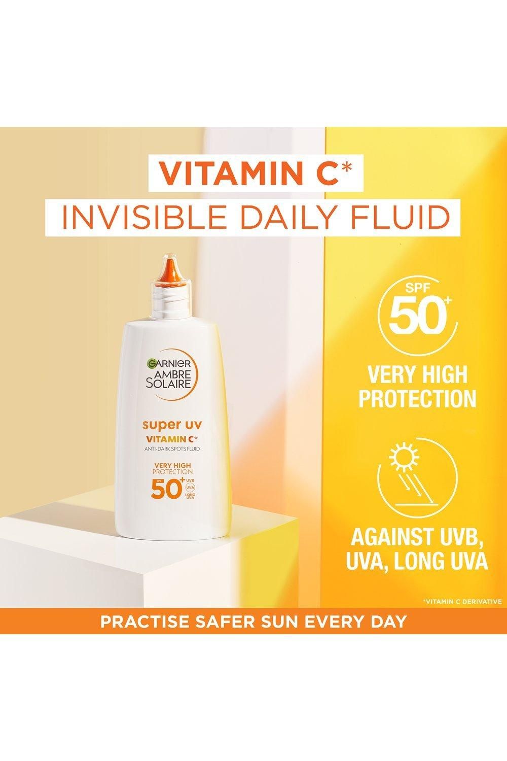 Garnier Ambre Solaire Super UV Vitamin C Facial SPF50 Fluid Multi image 2