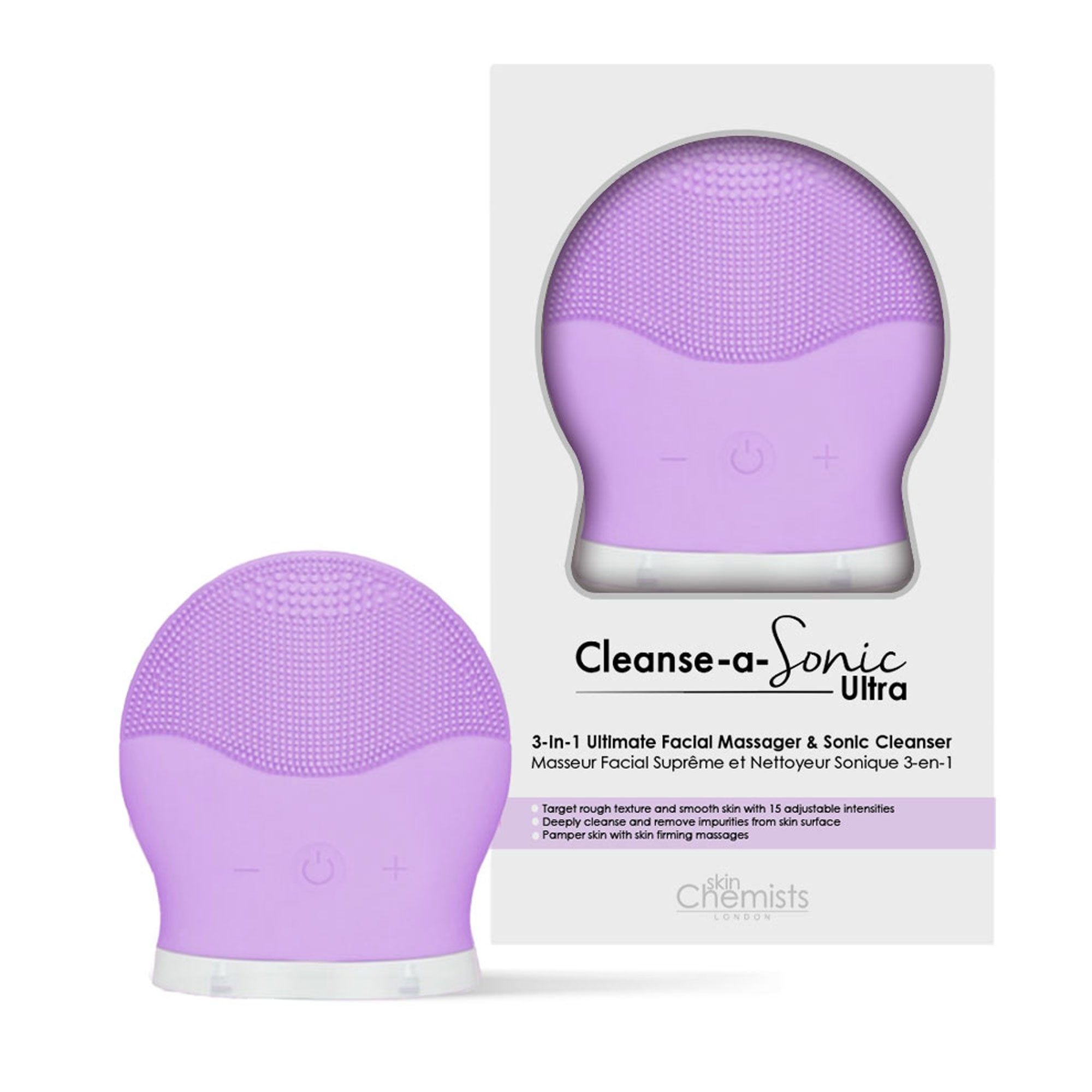 skinChemists professional Cleanse-A-Sonic Ultra Purple x 2 Duo Pack image 3
