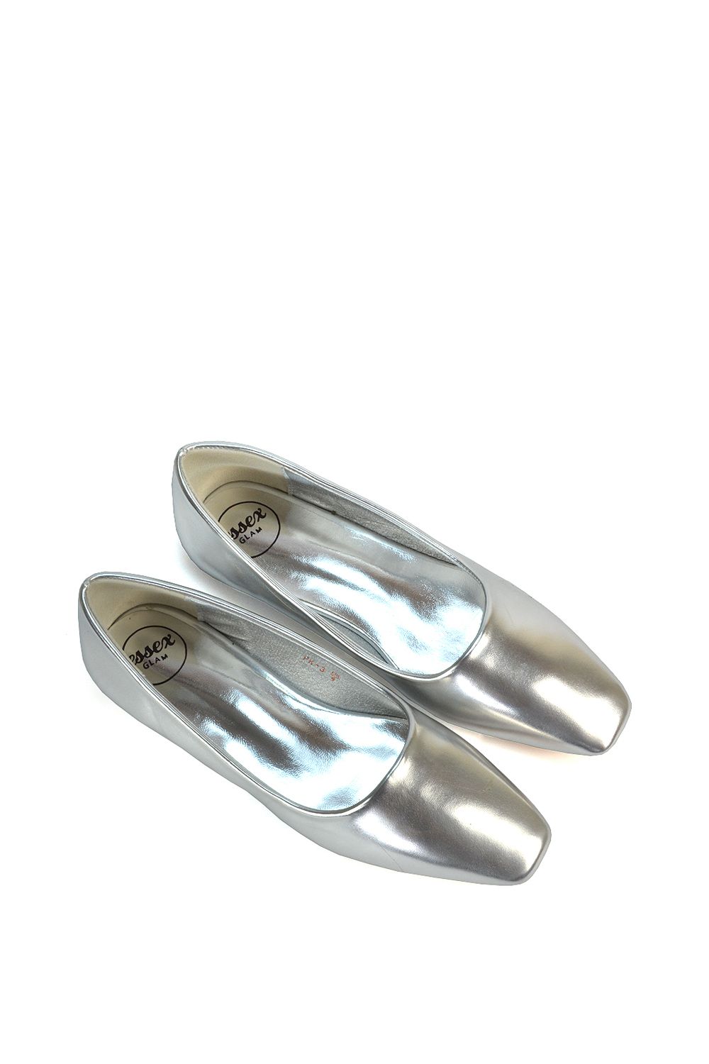 XY London 'Maci' Square Toe Slip On Flat Heel Ballerina Pumps image 6