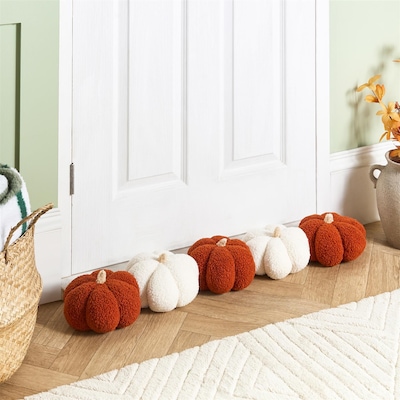 OHS Pumpkin Shaped Boucle Decorative Draught Excluder