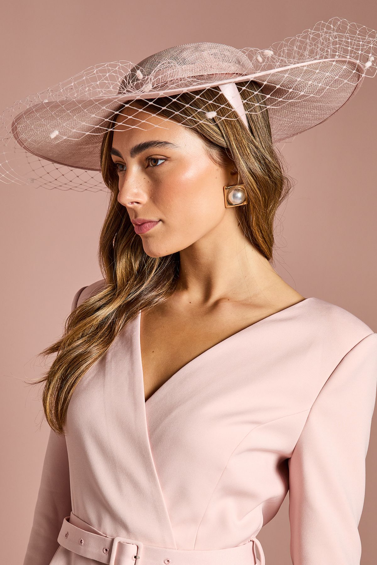 Coast Wide Brim Mesh Hat Blush