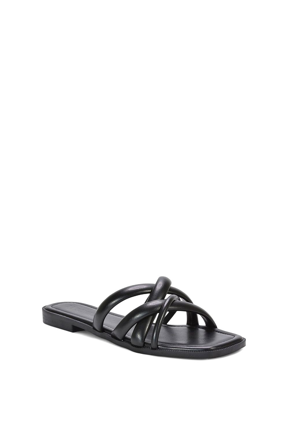 XY London 'Fiona' Strappy Flat Open Toe  Sandal Mule Sliders image 2