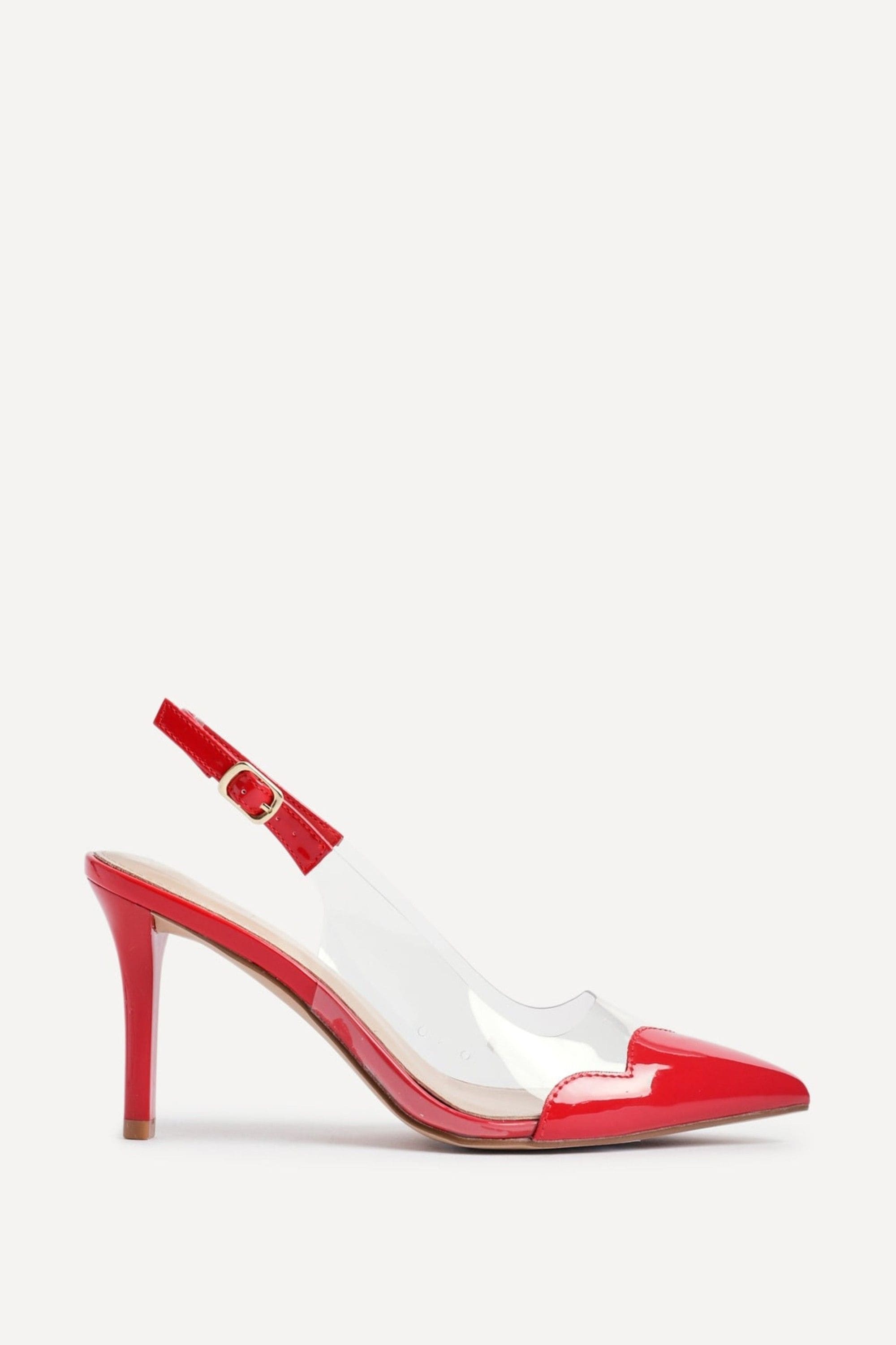 Linzi Nolita Red Perspex Patent Mix Slingback Court Heels image 1