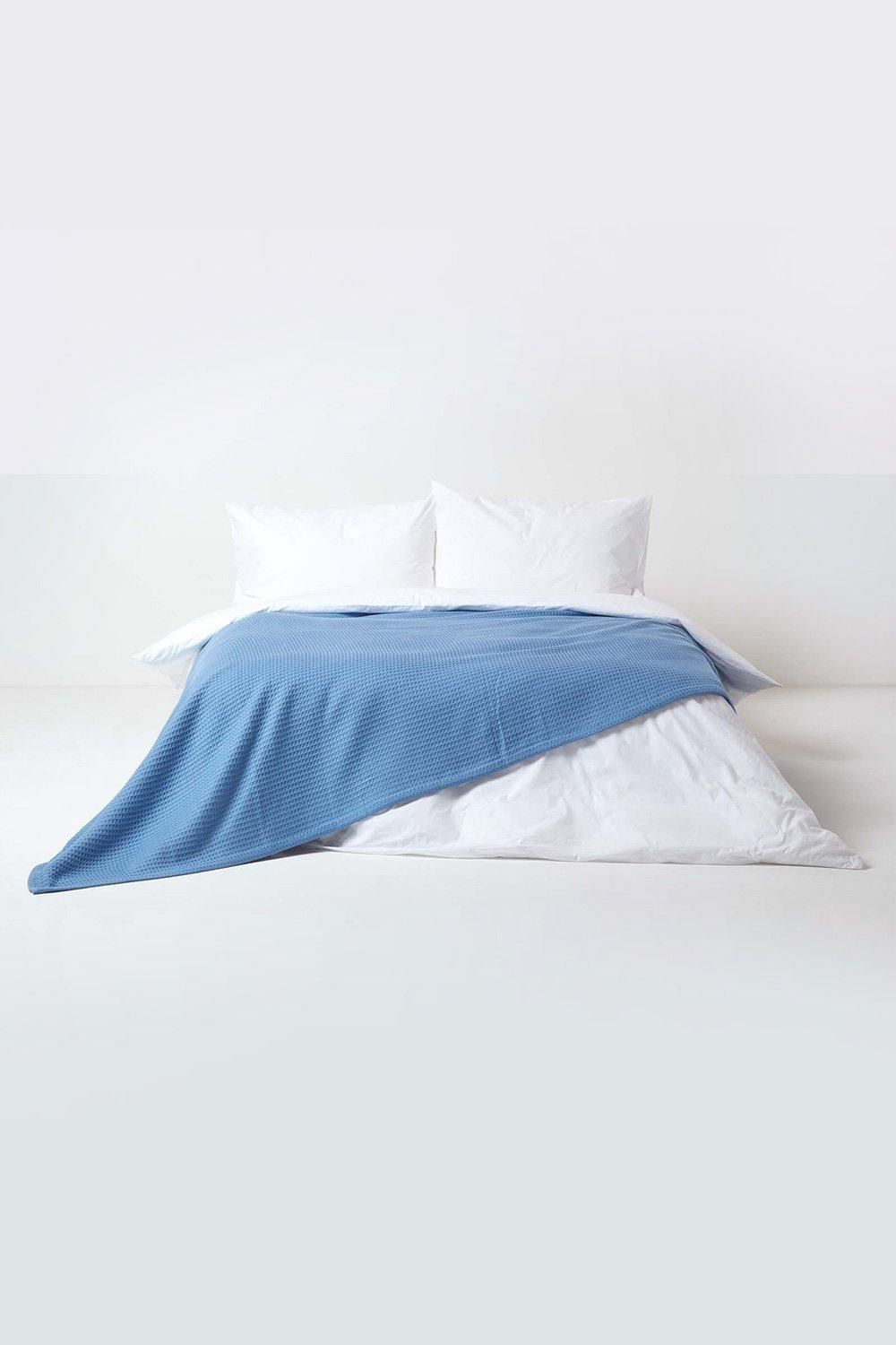 Homescapes Cotton Waffle Blanket Throw - Soft, Breathable & Skin-Friendly image 3